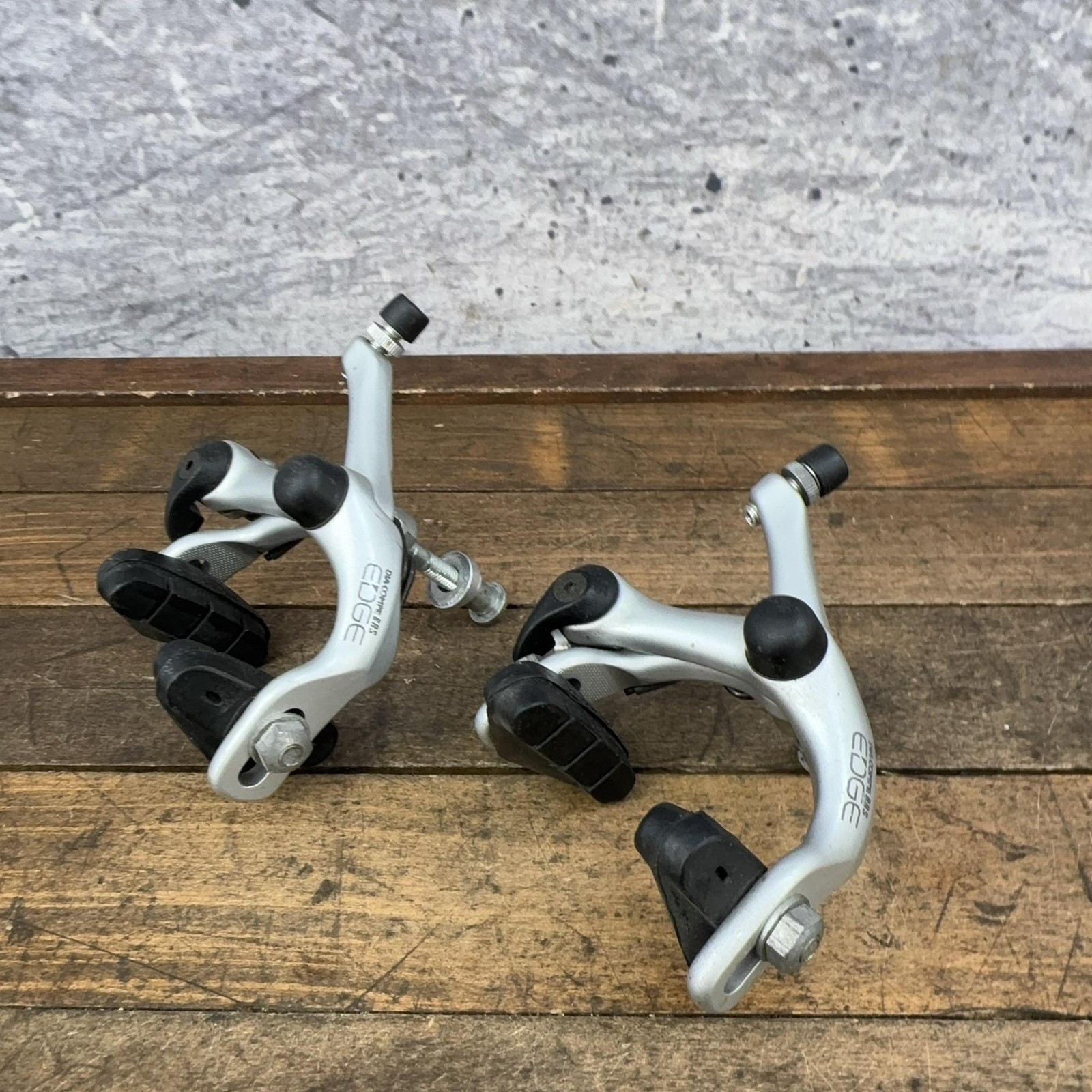 Vintage Dia-Compe EDGE FRS Caliper Brakes Set Silver Side Pull Road Bike Japan