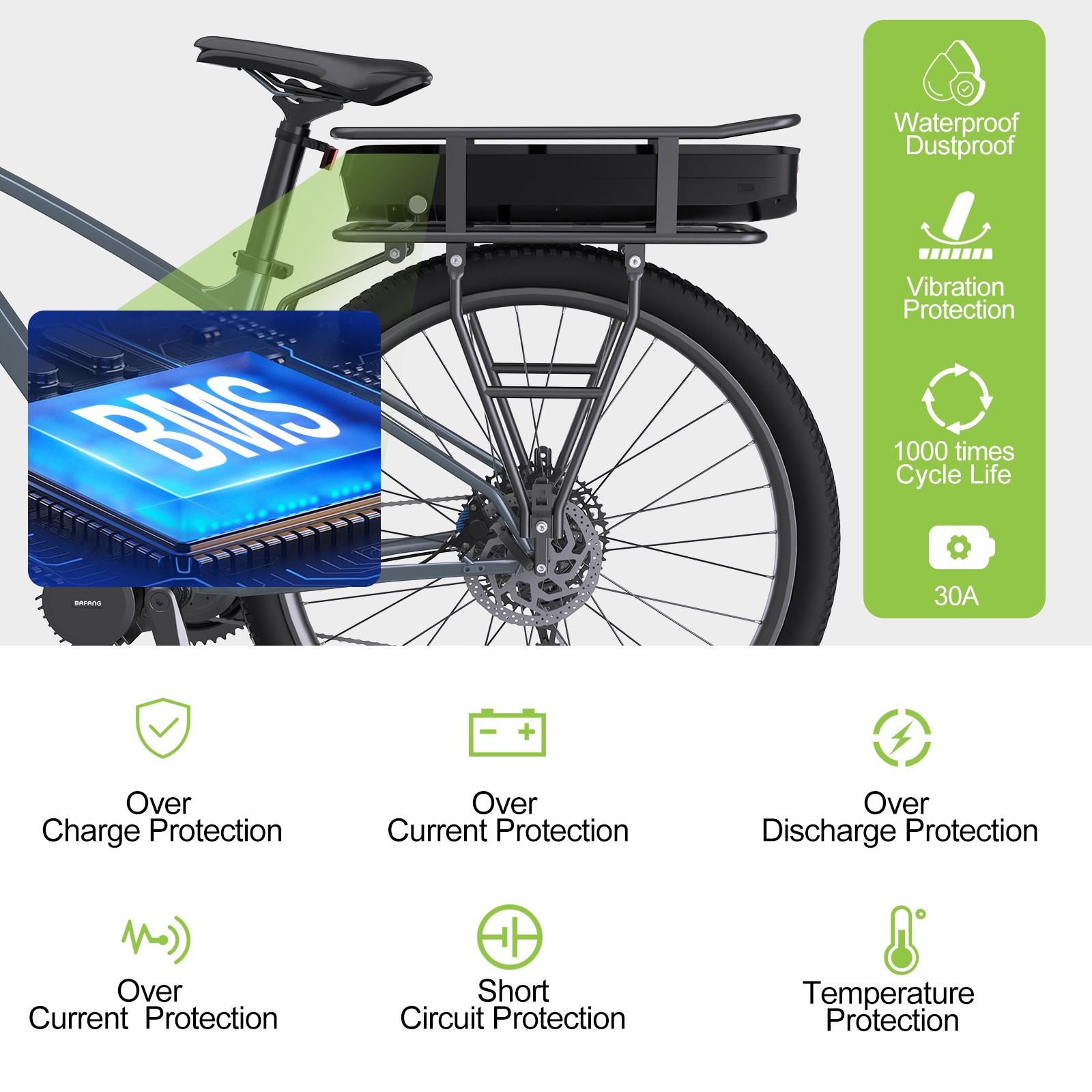48V17.5Ah Electric Bicycle Ebike Lithium Battery Rechargeable