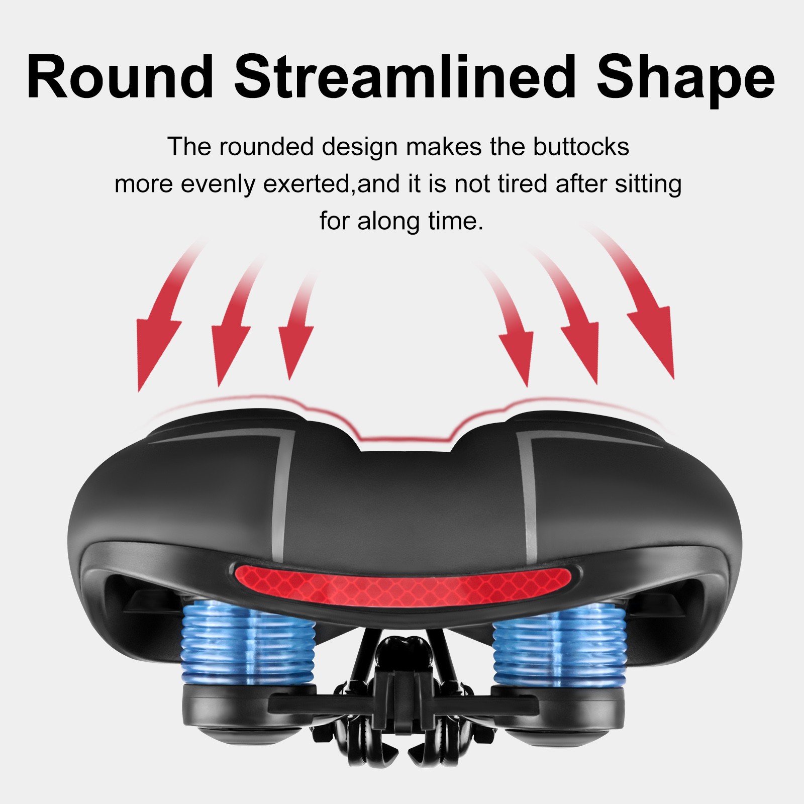 A Pair Bicycle Bike Saddle Seat Comfort Wide Big Bum Soft Gel Cushion Pad Sporty