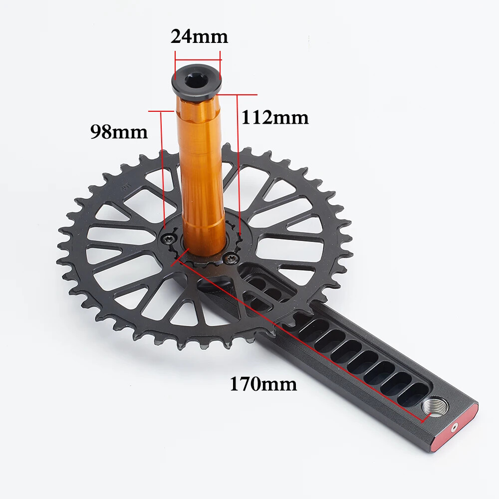 Gravel Road Bike Crankset 170mm Hollow Crank 40/42/44/46T Chainring with BB