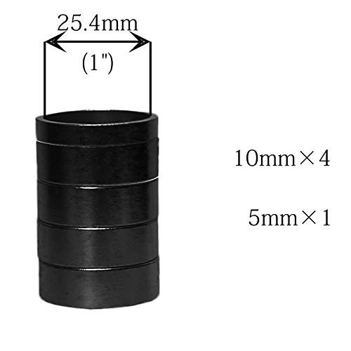 1 Inch Headset Spacer 5PCS 25.4 Fork Tube Handlebar Stem Spacer Black Silver 2 C