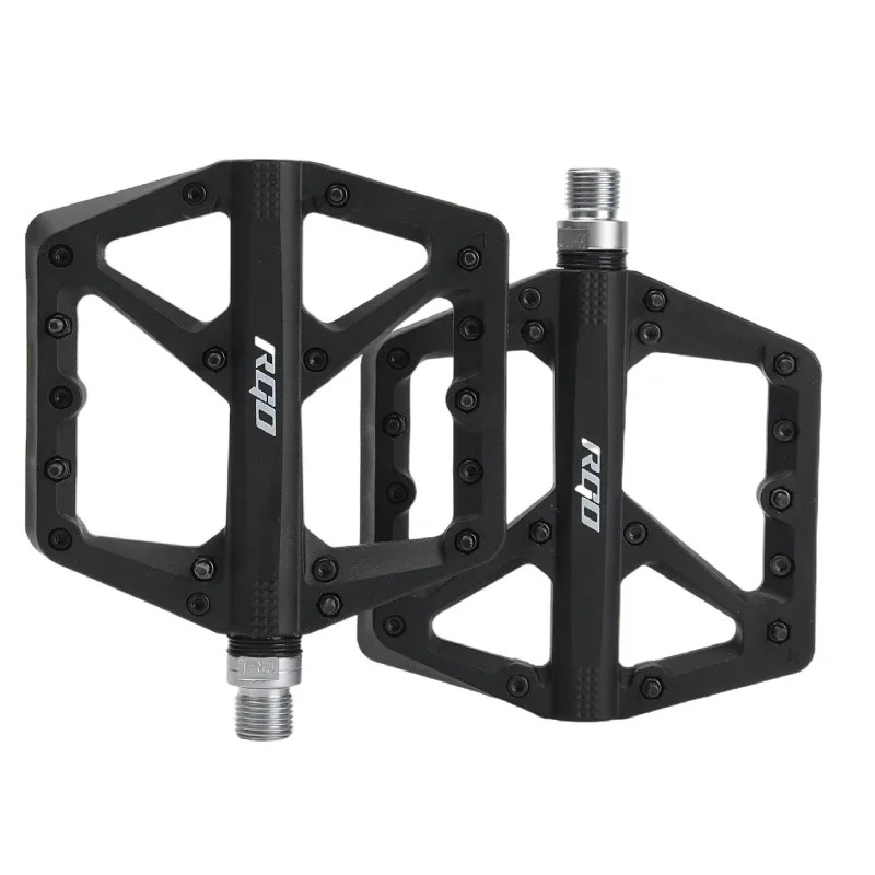Mountain Bike Pedals 9/16 MTB Nylon Composite Flat Platform Sealed Bearing Grip