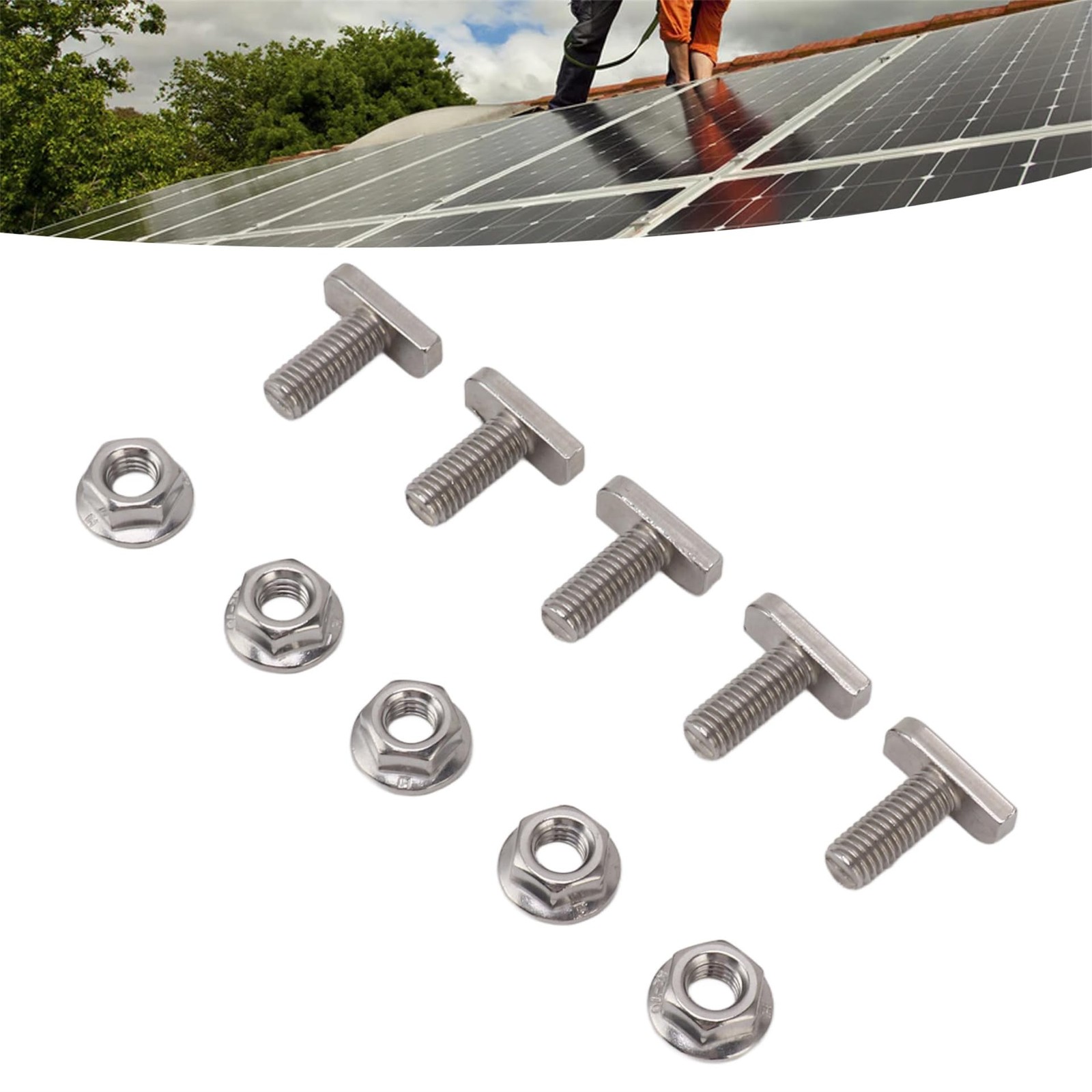 T Bolt Set M8x20mm T Slot Drop-in Bolt Hammer Head Bolts T Shape Stud Sliding Sc