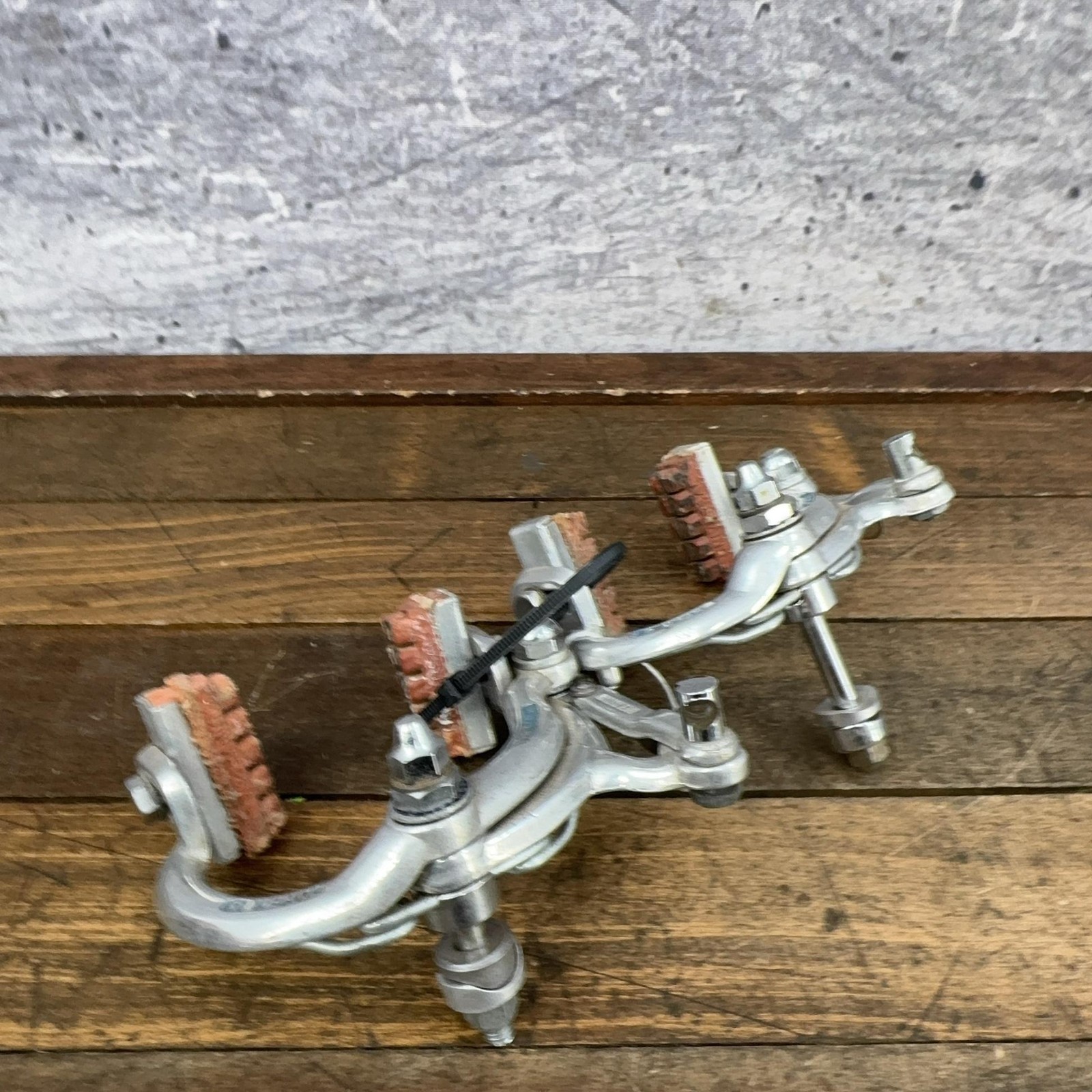 Vintage Universal Super 68 Caliper Brakes Set Silver Road Bike Side Pull Italy