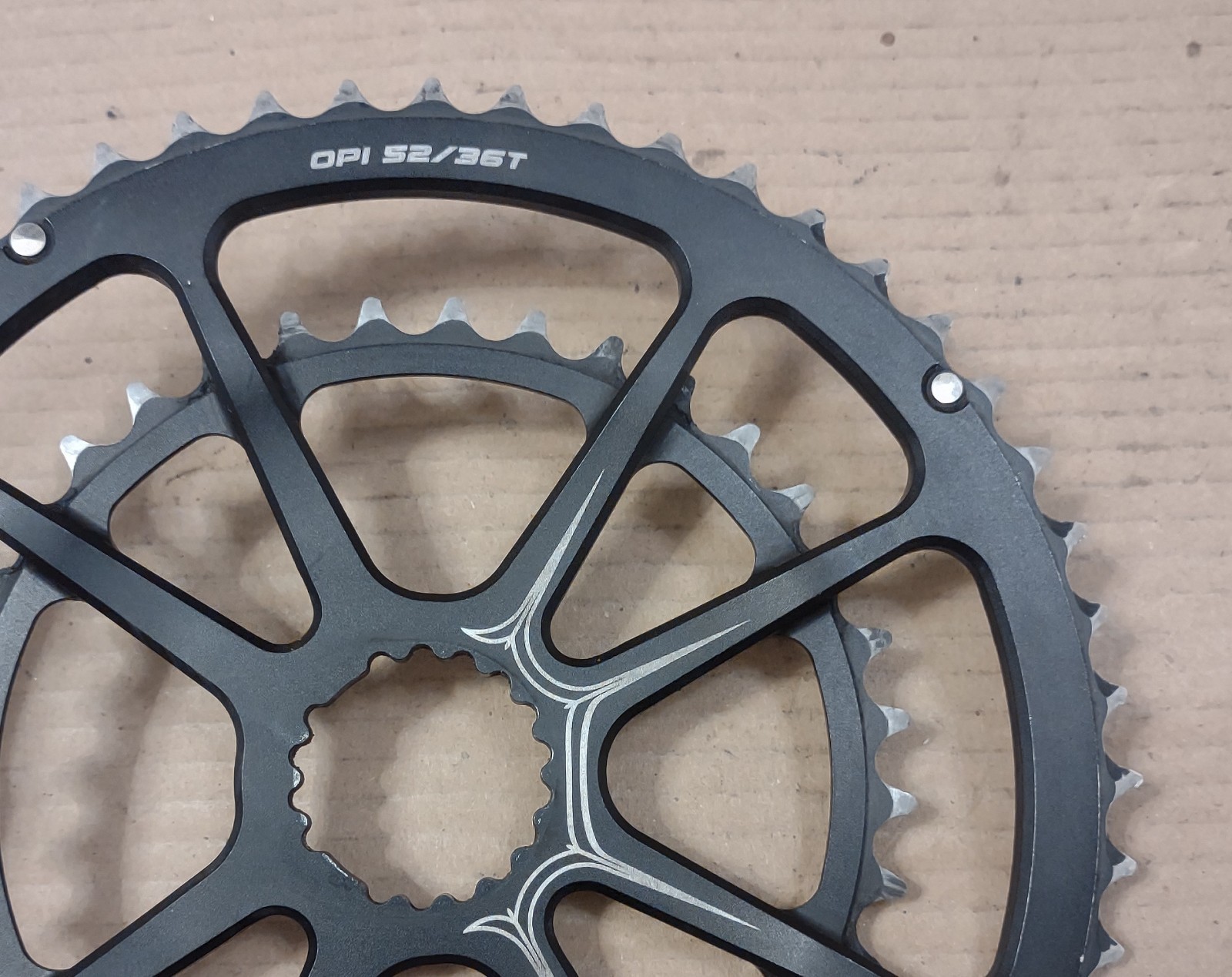 Vintage Bike Cannondale Alloy Spidering Chainring Set 36-52 Tooth