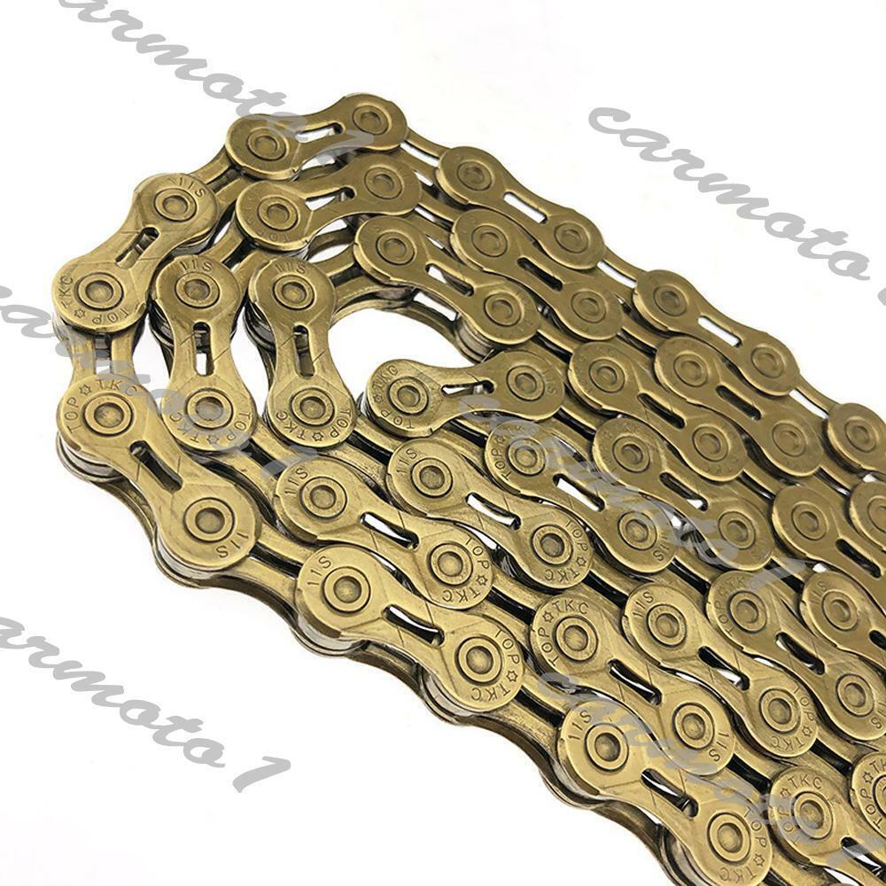 RACEWORK Bicycle Chain hollow 11 Speed Mountain Bike Road Hybrid 116L Gold