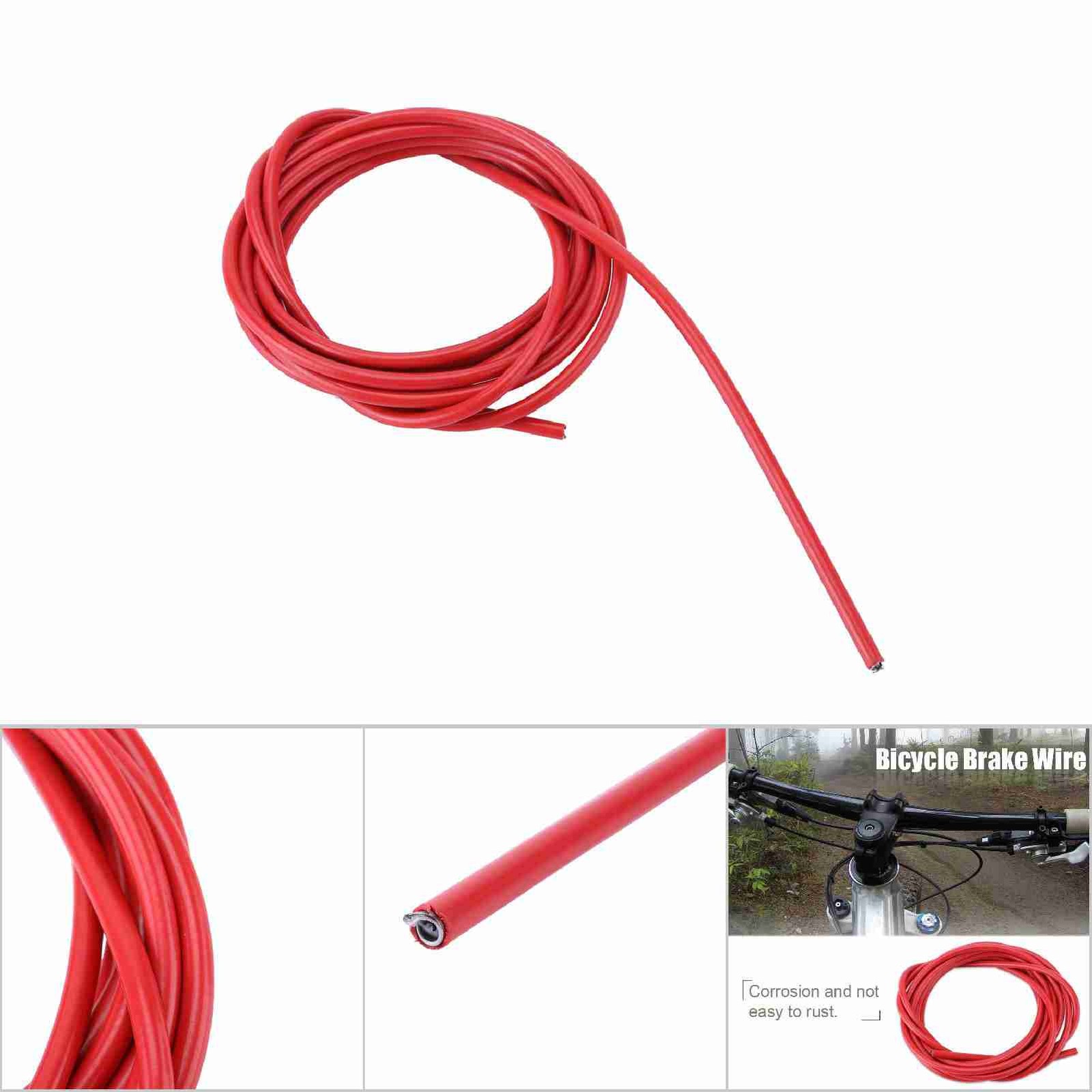 3meters Bicycle Brake Cable Bike Wires For Road MTB Bikes (Red) AP9