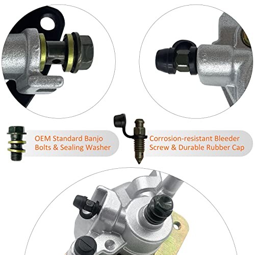 Front Left Right & Rear all Brake Calipers for Yamaha Kodiak 400 2000-2002