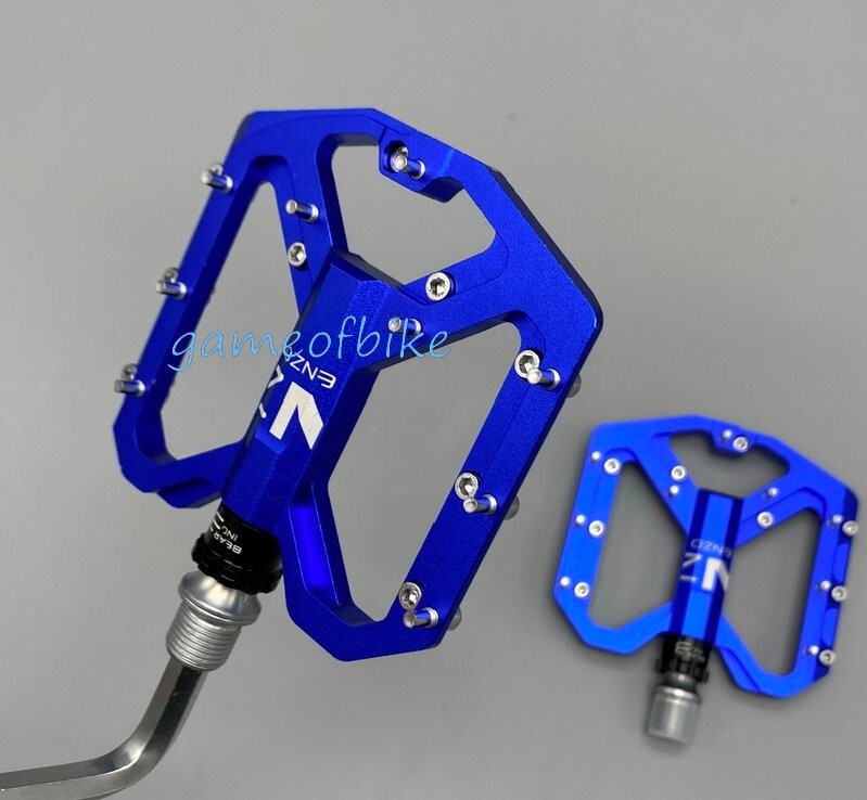 ENZO Mountain Bike Pedal Aluminum MTB Road Bike 3 Bearings Platform Pedals 9/16″