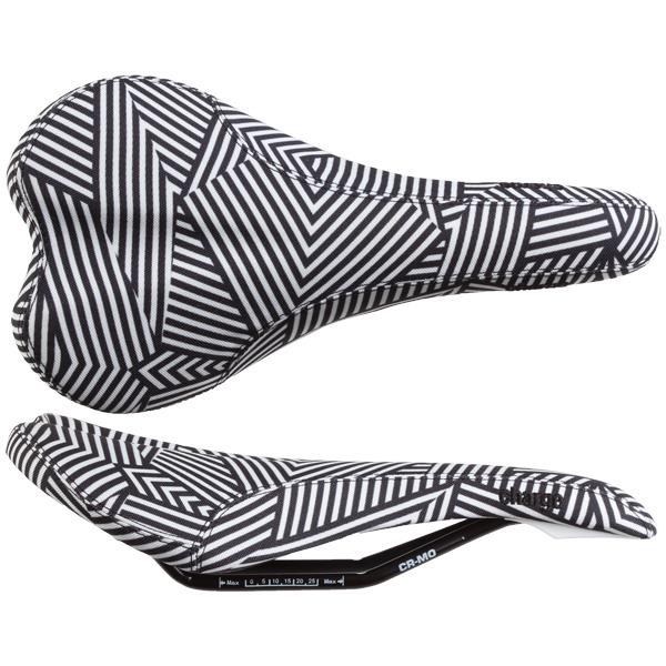 Charge Bikes Spoon Dazzle Bicycle Saddle Black/White CrMo Rails Road MTB Hybrid