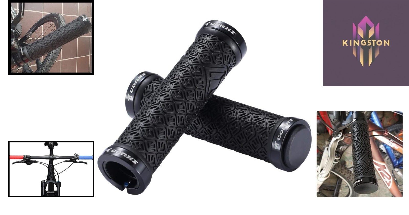Double Lock Grip Handlebar Covers for Mountain Bikes – 130mm Rubber Comfort