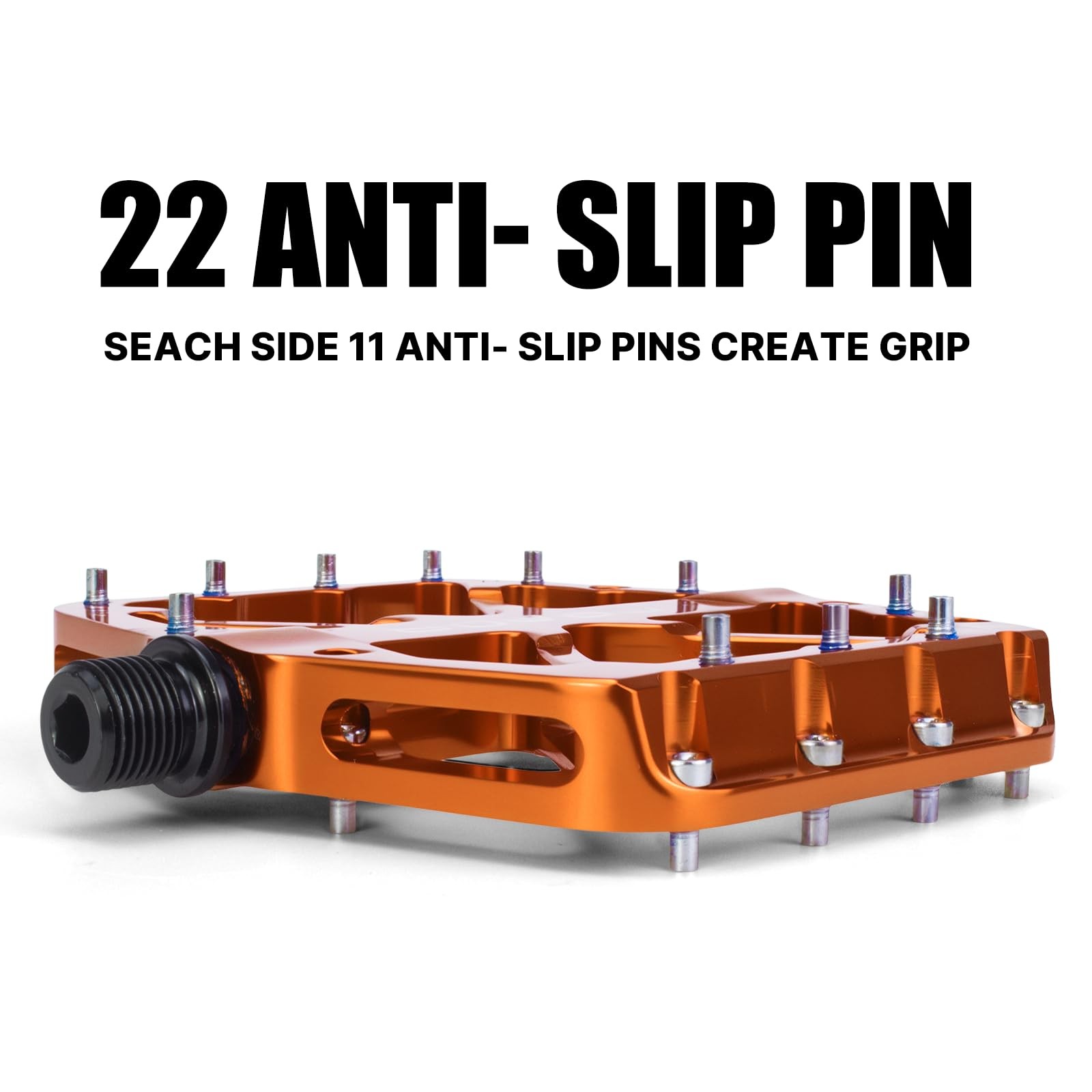 BOWOD Orange MTB Flat Bike Pedals
