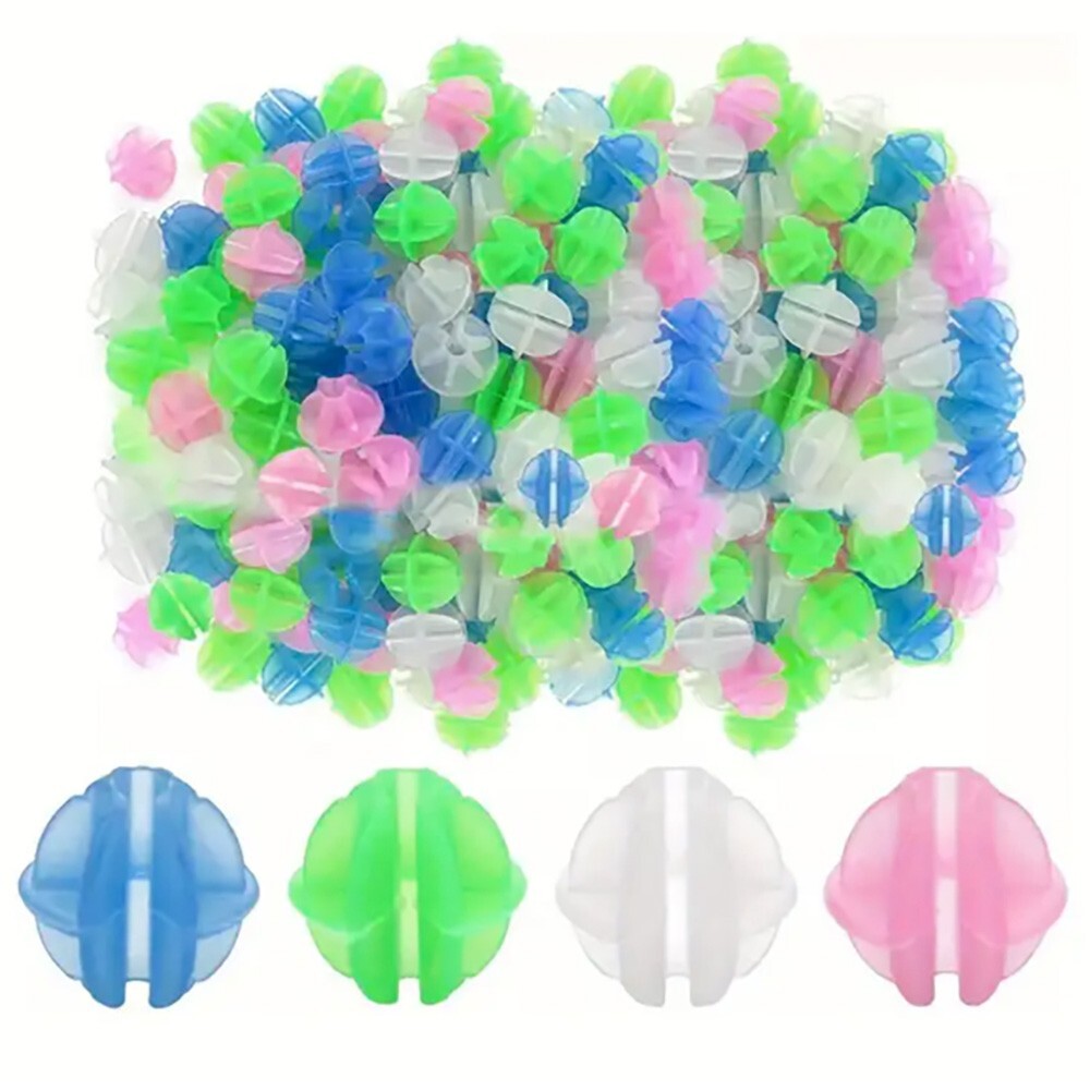 Glow in the Dark Bicycle Spoke Beads – 60 pack – Pink, Blue, White, and Green