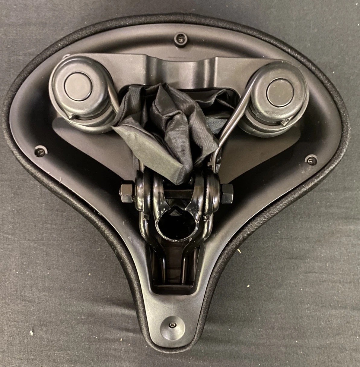 CDYWD Saddle Black Wide Padded Bike Seat With Shock Absorbing Spring