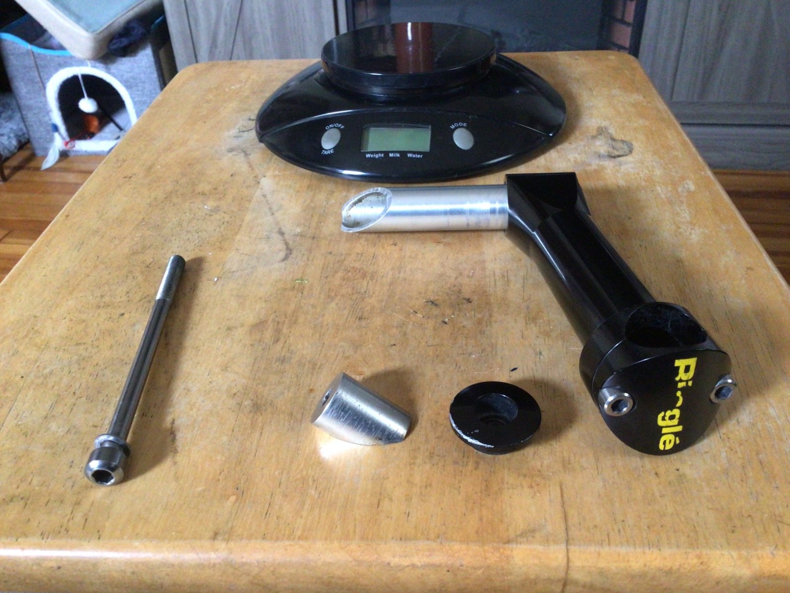 Ringle Quill Stem 1” x 130mm billet, MTB Kooka Ritchey 22.2 titanium bolt 258g