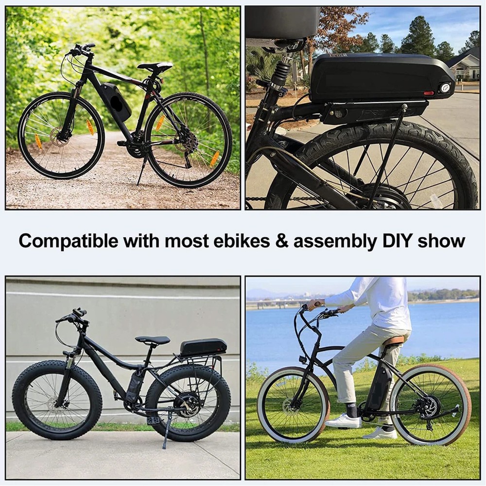 48V16Ah Electric Bicycle Lithium Battery w/ BMS for 0-1500W Ebike Conversion Kit