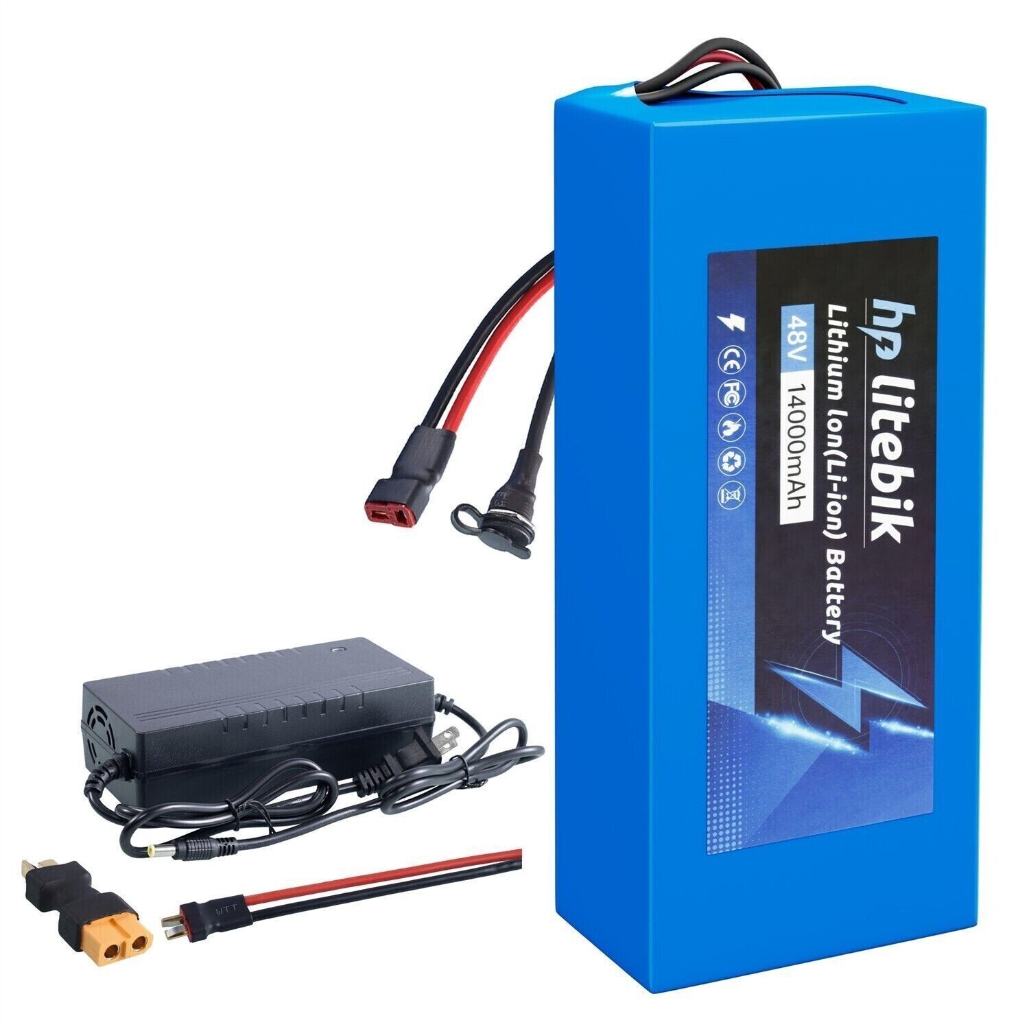 48V 14Ah Lithium ebike Battery for 200W-1500W Bicycle Electric Bike Scooter BMS