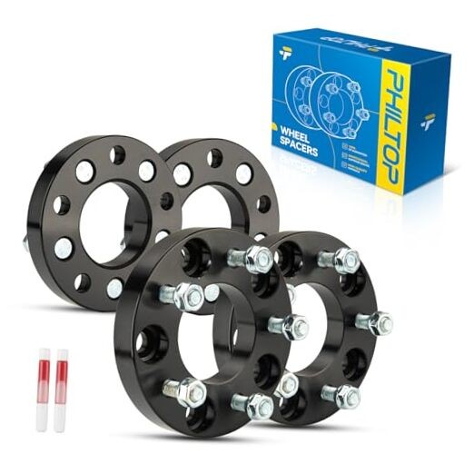 5×5 to 5x.75 Wheel 5×5 to 5×4.75 -78.3mm -M12x1.5 -1″ thick-4 Pcs 4 Black