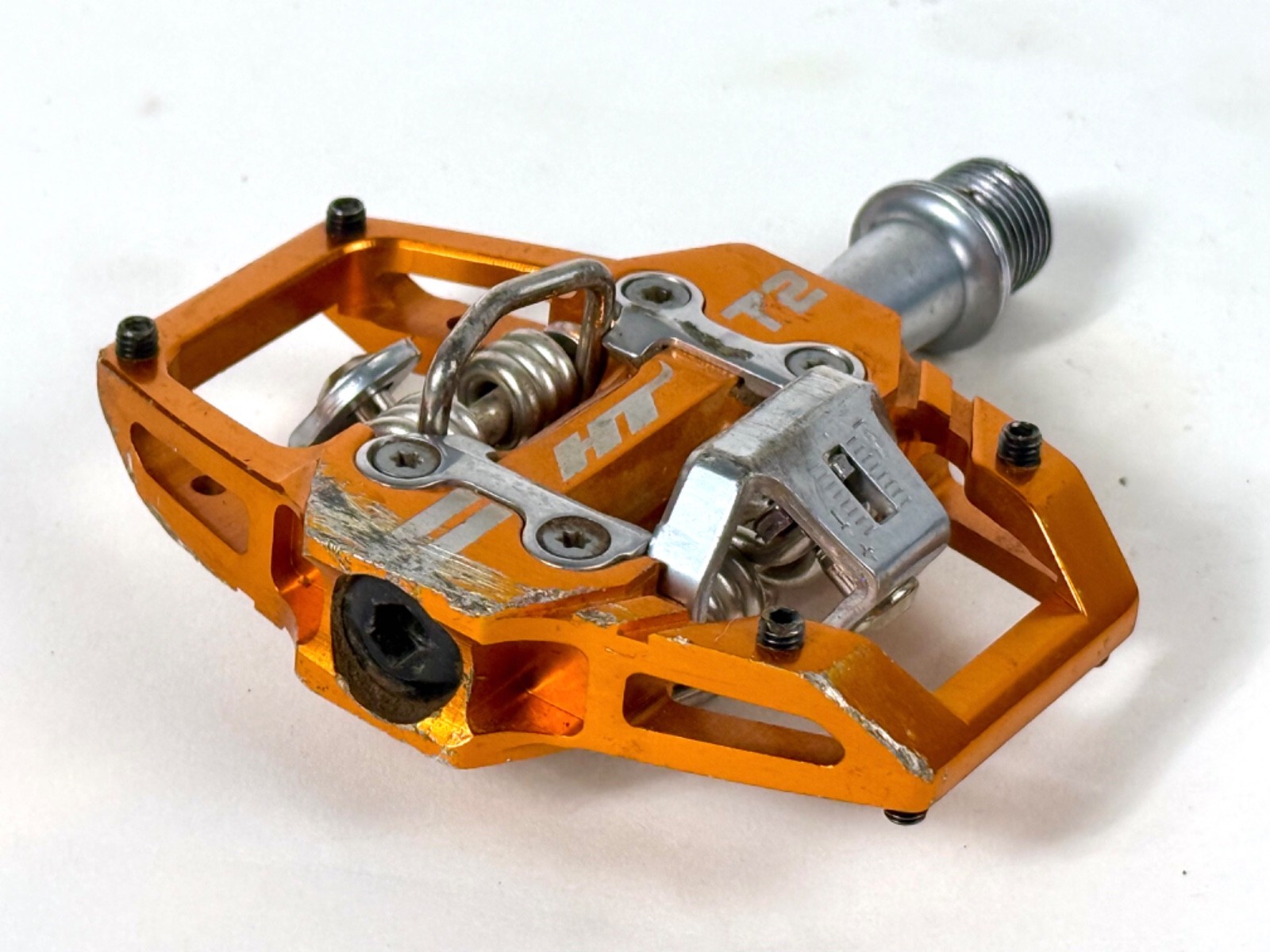 HT Components T2 Enduro Race Mountain Bike CrMo Clipless Pedals + new cleats MTB