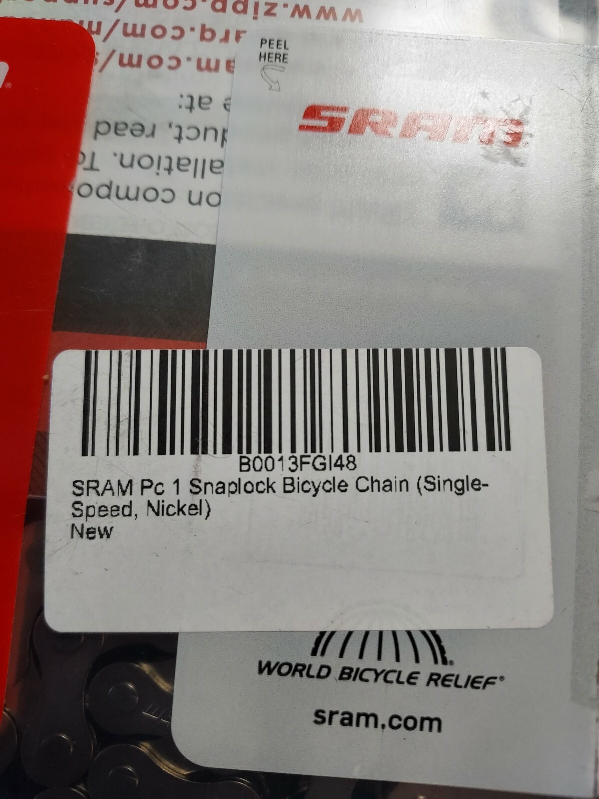 Sram Pc-1 Nickel Single Speed Chain SNAP LOCK connector included 1/2″x1/8″ NEW