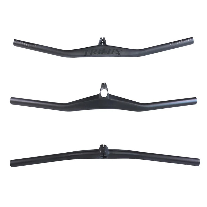 Carbon MTB Bicycle Handlebar 2 Degree One-Shaped Integrated Handlebar with Stem