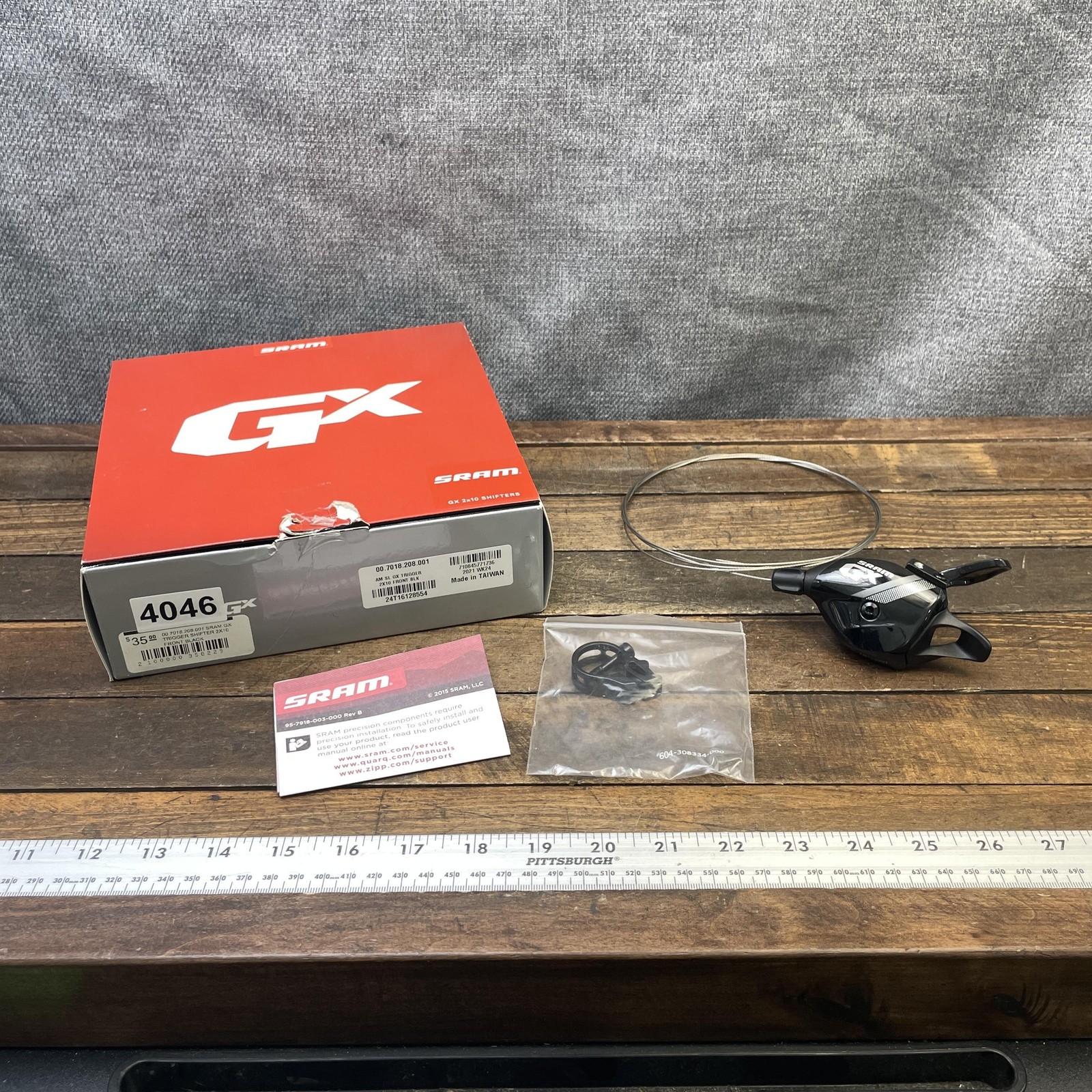 SRAM GX Left 2×10 10 Speed Trigger Shifter MTB Front Mountain Bike Black 10s