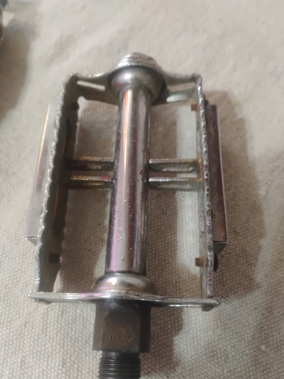 Vintage Chrome Rat Trap Pedals With Reflectors 9/16″ Pulled From Schwinn Le Tour