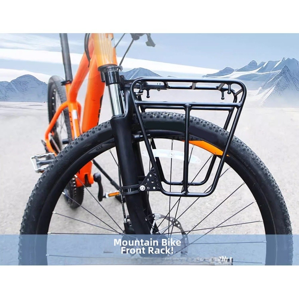 Front Pannier Rack for MTB Aluminum Construction Shock Absorber Fork Ready