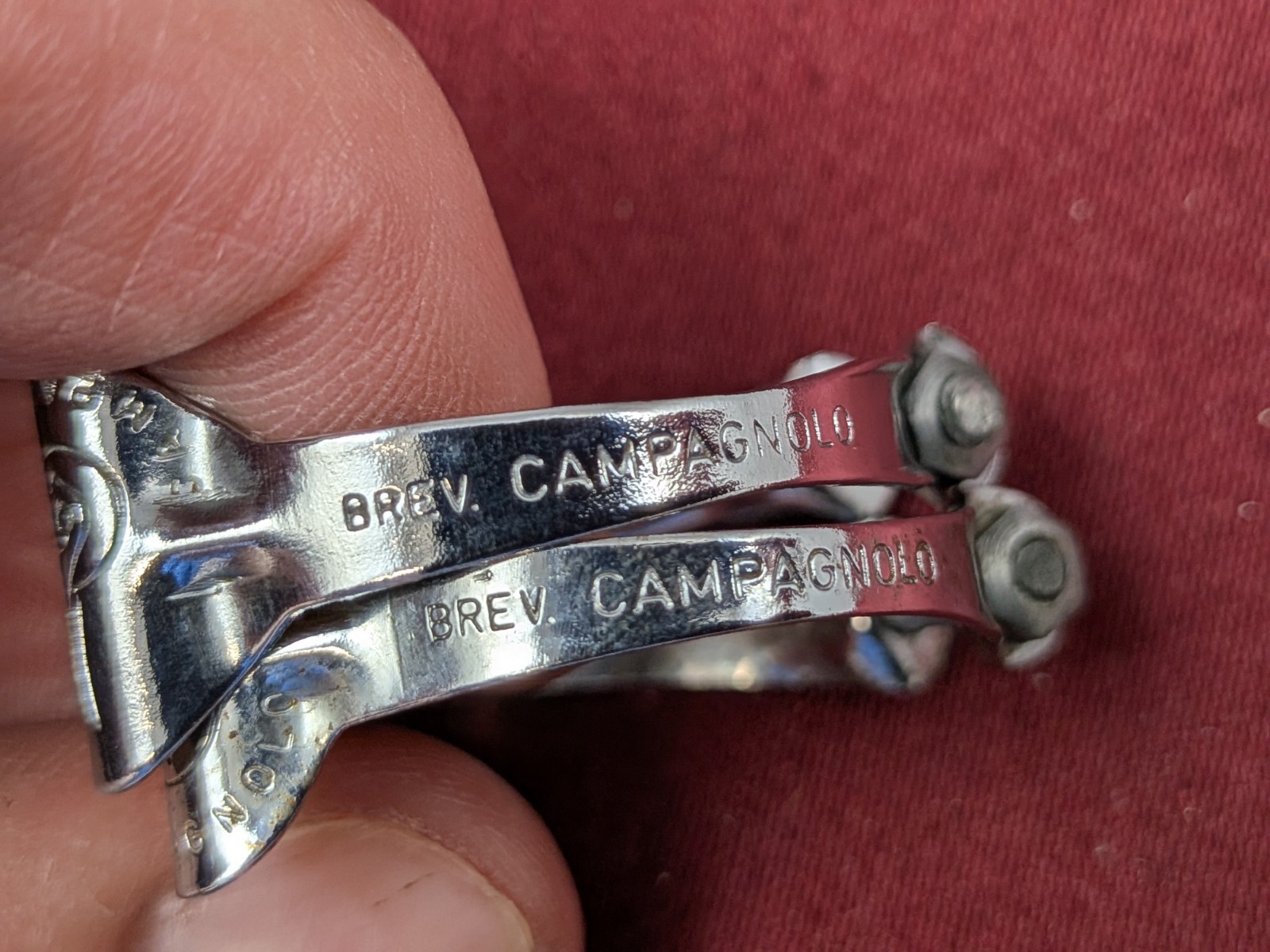 Campagnolo VTG Cable Guide Clamp-On Chrome Set of Three 25.4mm NOS