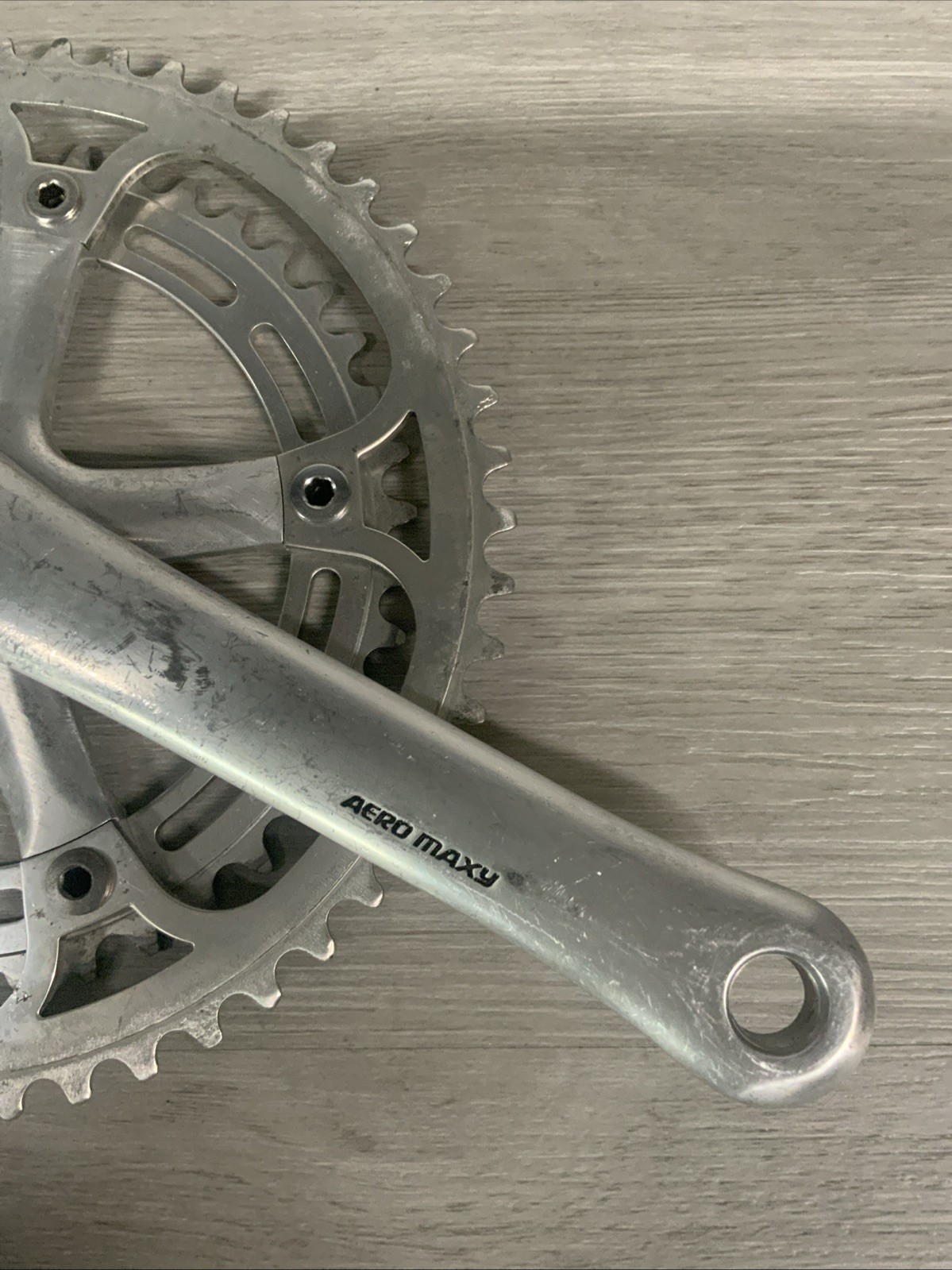 SUGINO AERO MAXY CRANKSET DOUBLE 53-43 TOOTH 170 MM ARMS 6, 7, OR 8 SPEED