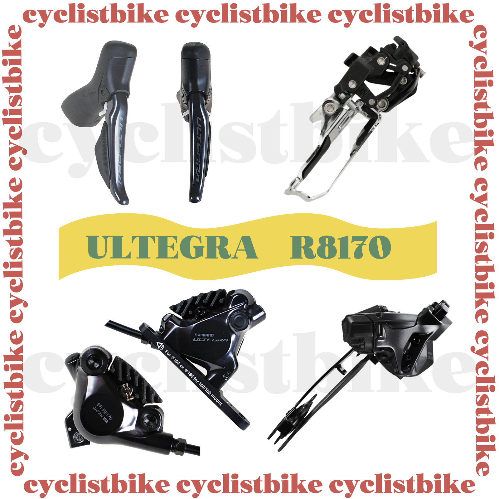 NEW SHIMANO ULTEGRA Di2 R8170 Full Disc Brake groupset 12 Speed w/Crankset