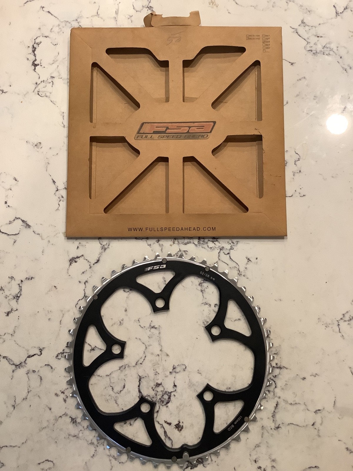 FSA Pro Road 52T x 110mm Chainring S10 Black