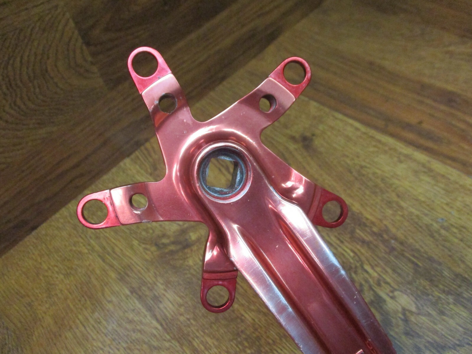 VINTAGE KOOKA FORGED 175L 110/74 BCD SQUARE TAPER CRANK SET – RED
