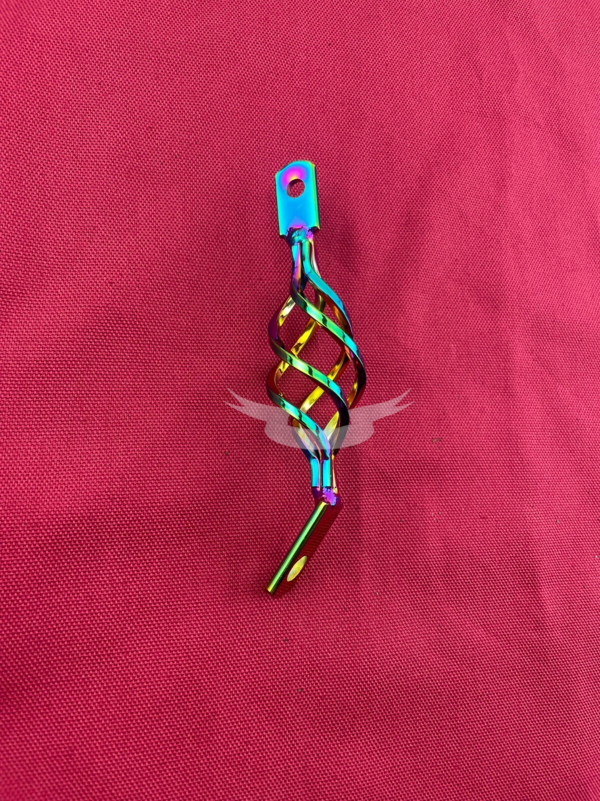 UNIQUE VINTAGE LOWRIDER UNIVERSAL CAGE TWISTED LIGHT BRACKET IN(OIL SLICK) NEON