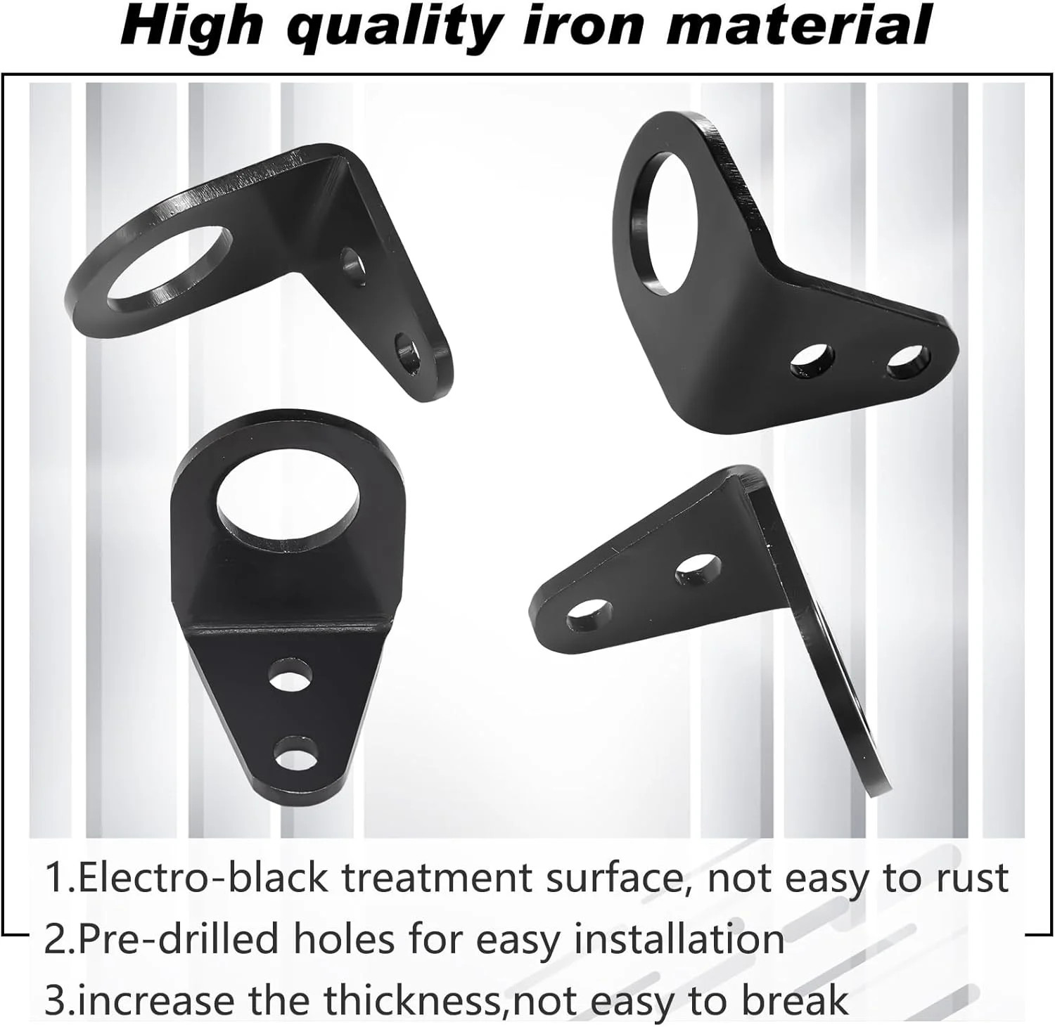Therwen 8 Pcs 3/16″ Mounting Hole Brake Bolt on Type Brake Line Tabs Mounting Ta