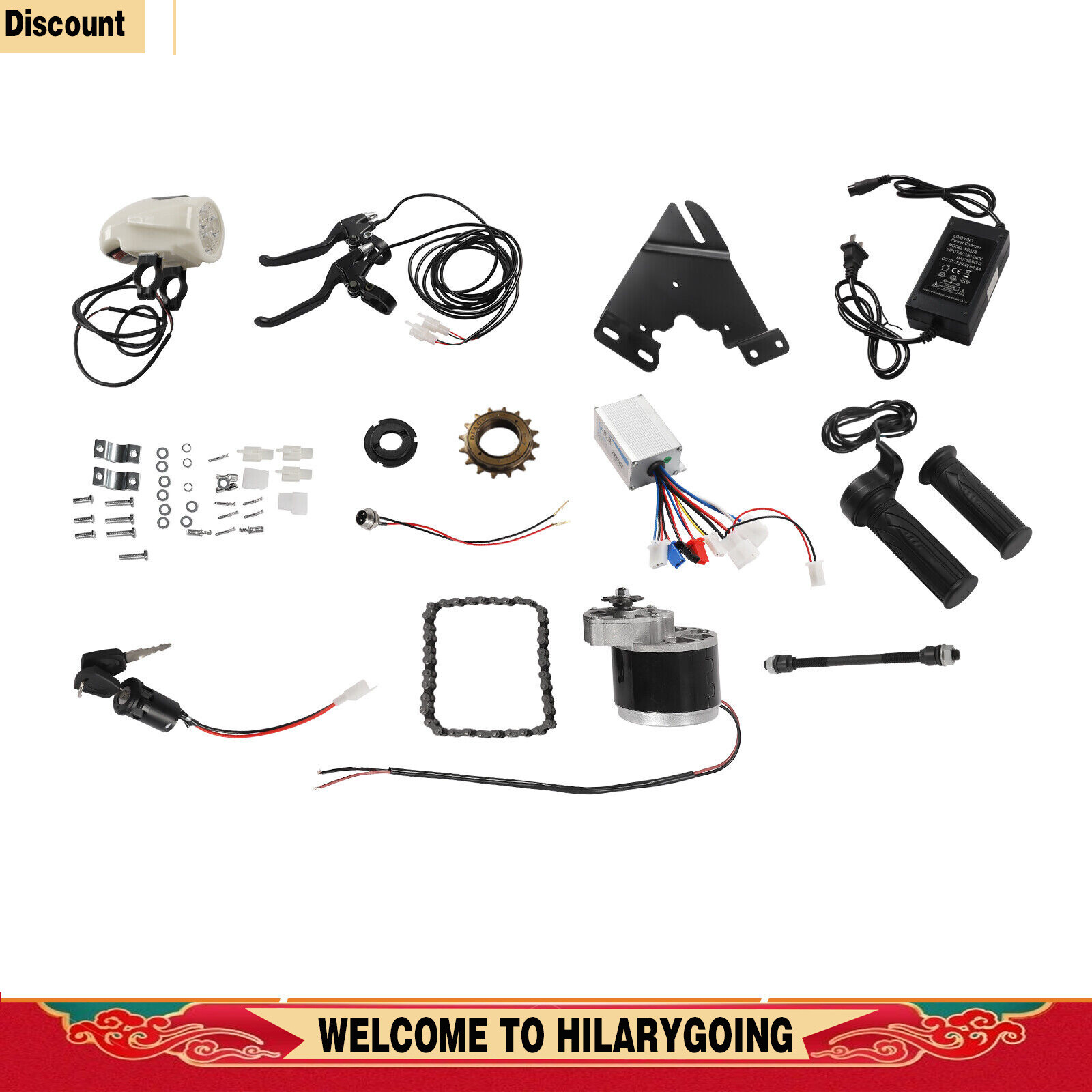 24V 250W Electric Bicycle Conversion Kit E-Bike Cycling Brush Motor & Controller