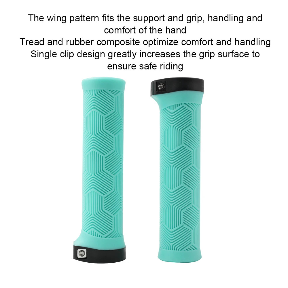 MTB Lock On Bike Grips 22.2MM Rubber Wing Shape Anti Slip Folding Handlebar