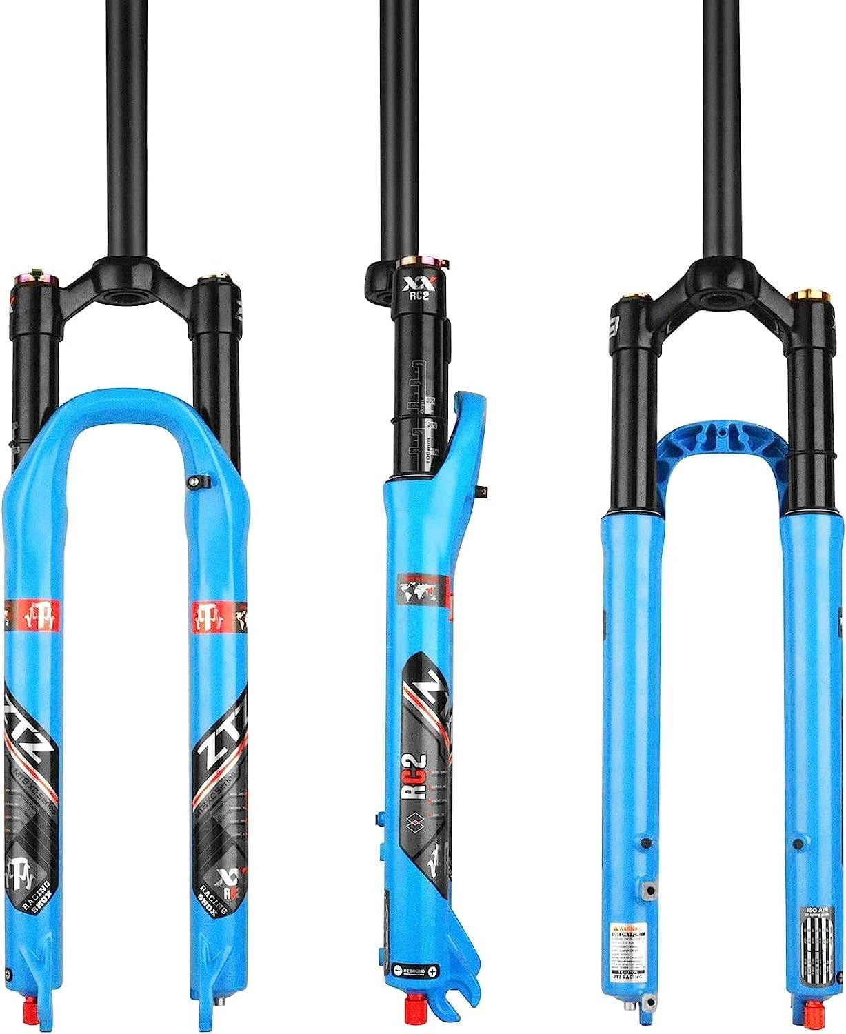 ZTZ MTB Air Suspension Fork Fit for 26/27.5/29 inch Mountain Bike, QR 9mm, XC/AM