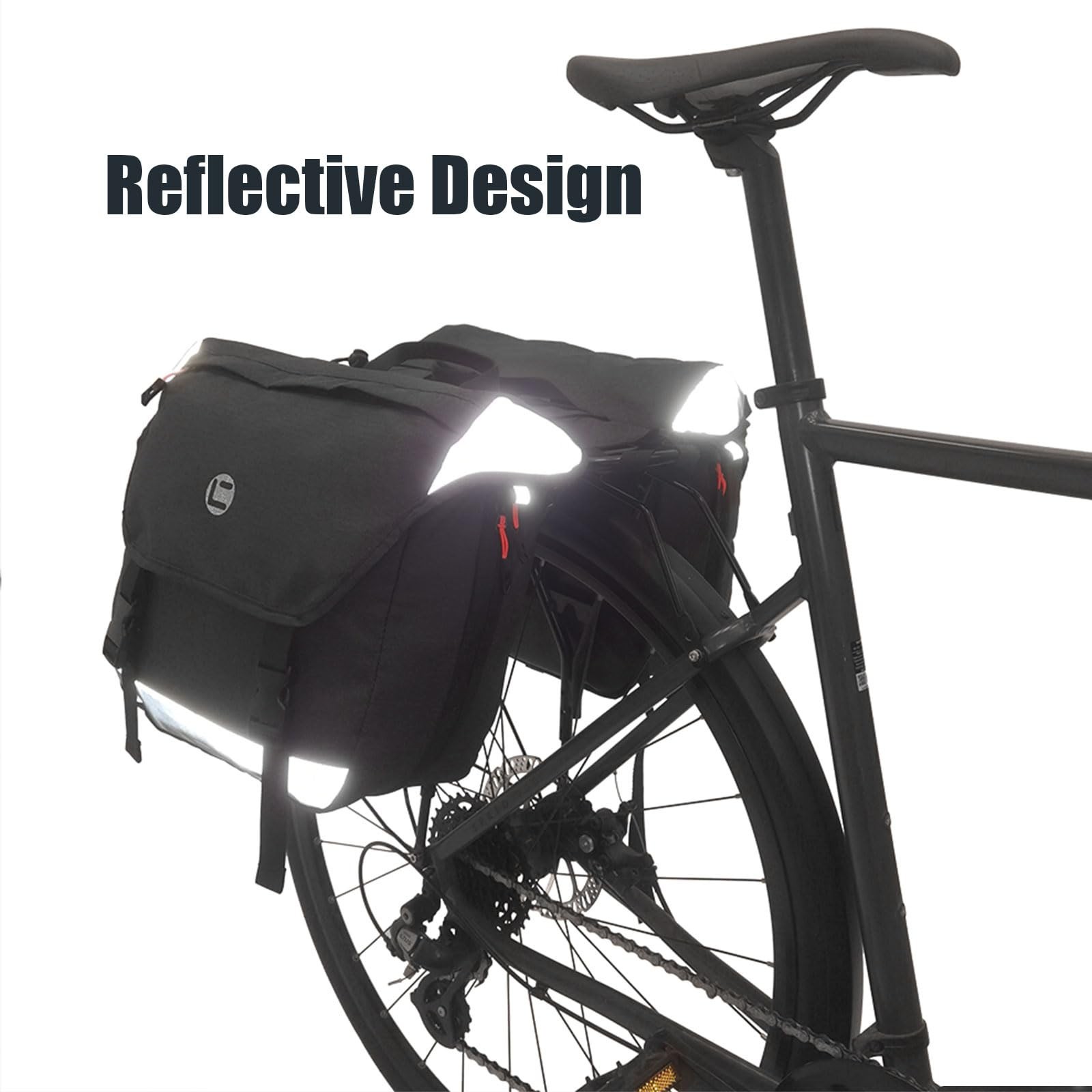 Bike Bag Panniers 35L Bicycle Saddle Bag for Bicycle Rear Rack | Bike Trunk B…