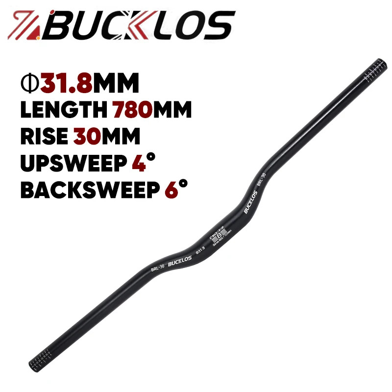 Mountain Bike Handlebar 31.8Mm 25.4Mm Bicycle Riser Bar 620/660/720/780Mm Alumin
