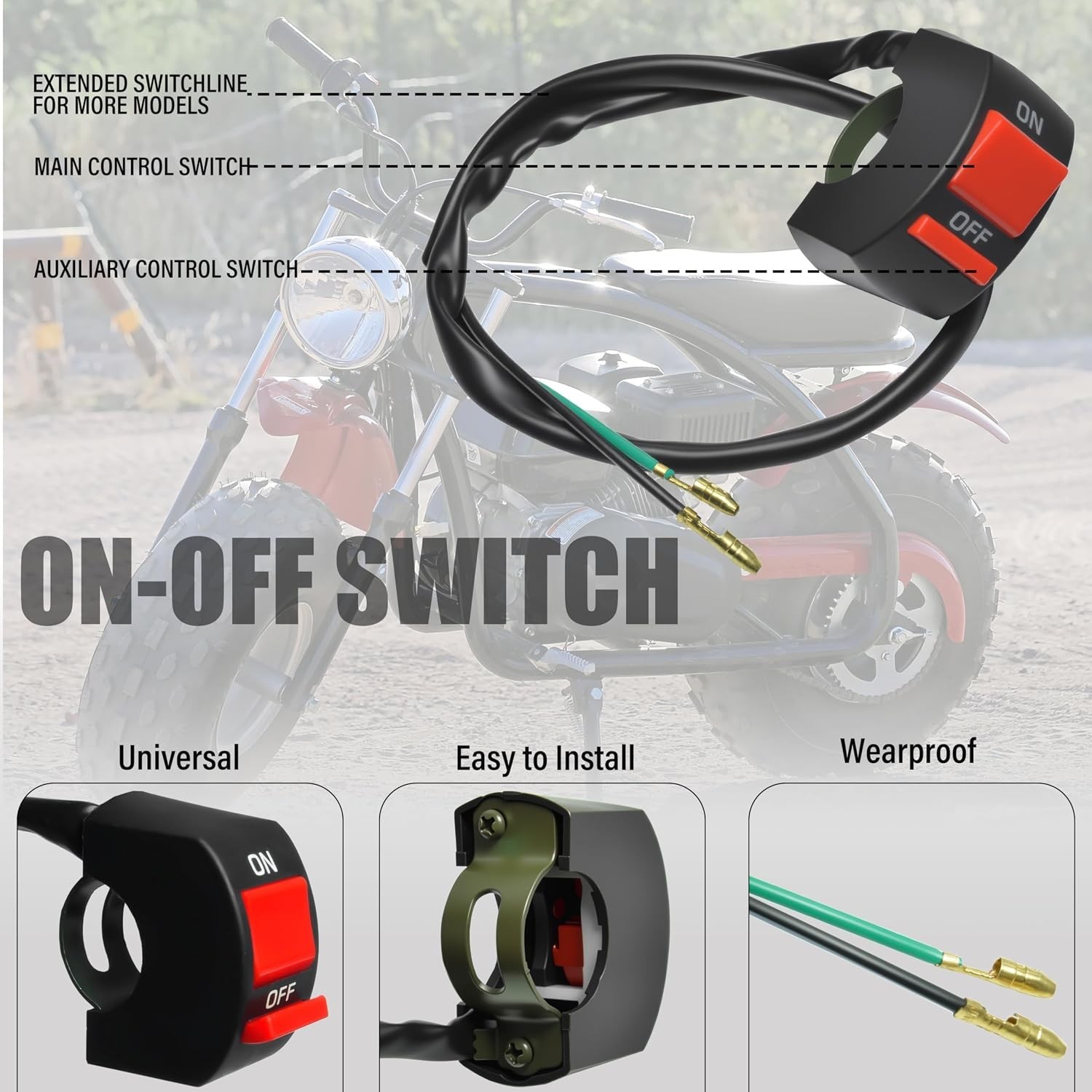 Universal Mini Bike Throttle Assembly&Cable Kit | Direct Replacement for Cole…