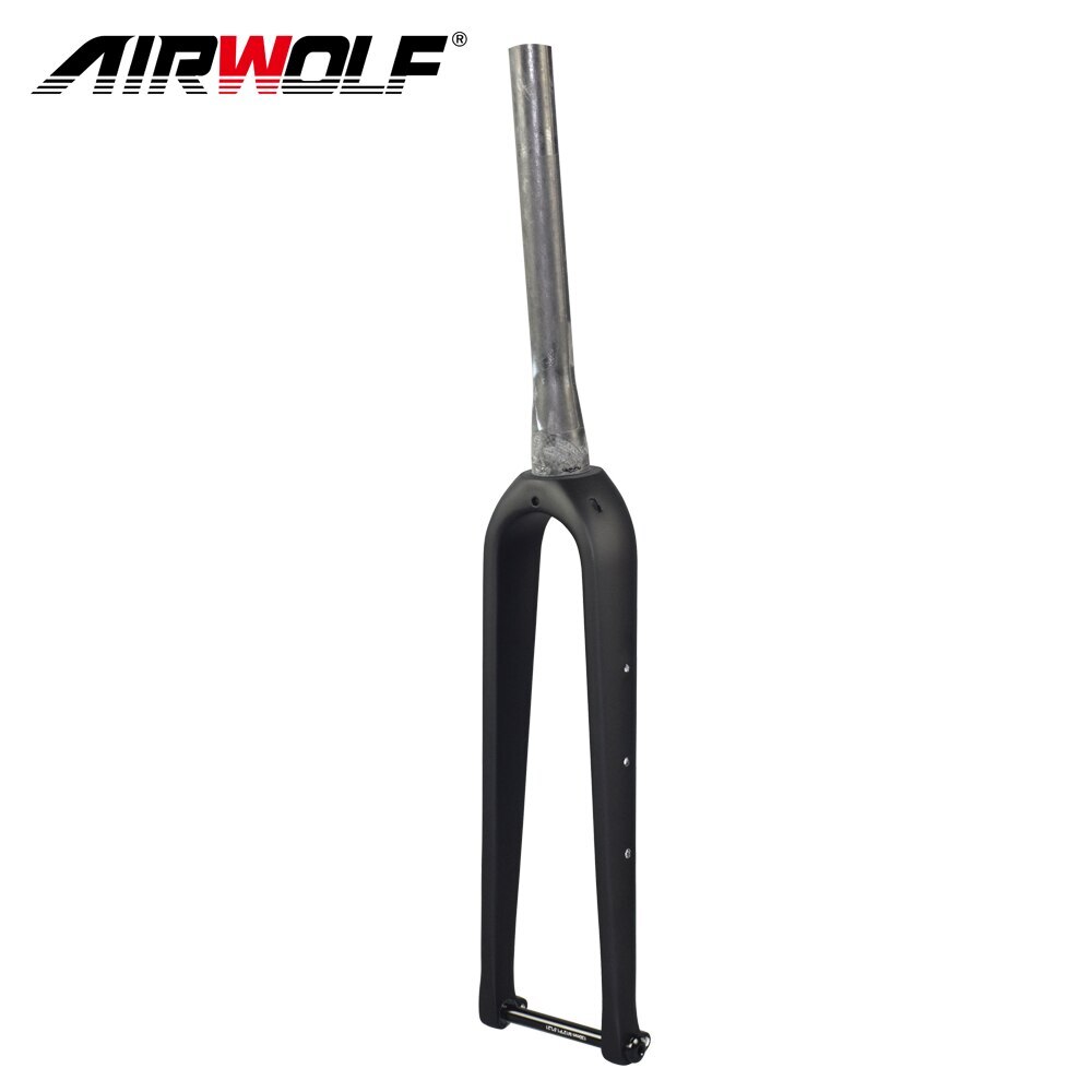Carbon Gravel bike Rigid Fork Disc Brake 700C Thru Axle 100*12mm Road Bike Fork