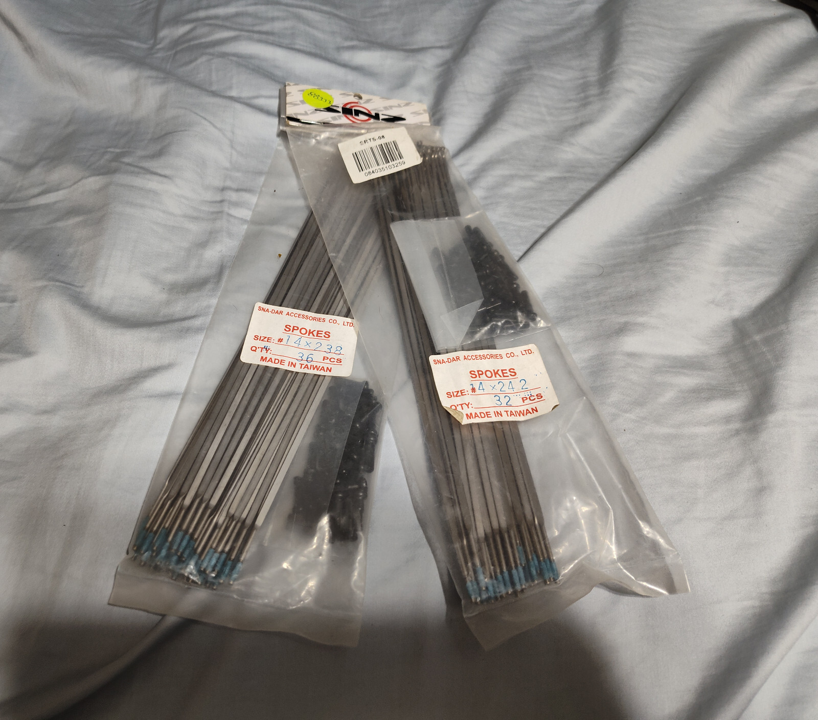 Sinz Expert 24″ Titanium Bladed Spokes Set (32 pcs 242mm, 36pcs 238mm) Silver