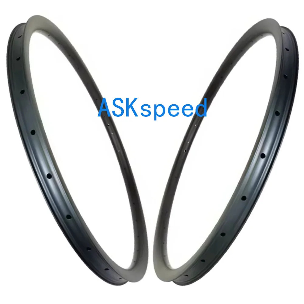 700C Symmetry Disc/V-brake Tubeless Carbon Road Bike Rims Matte/Glossy Finish