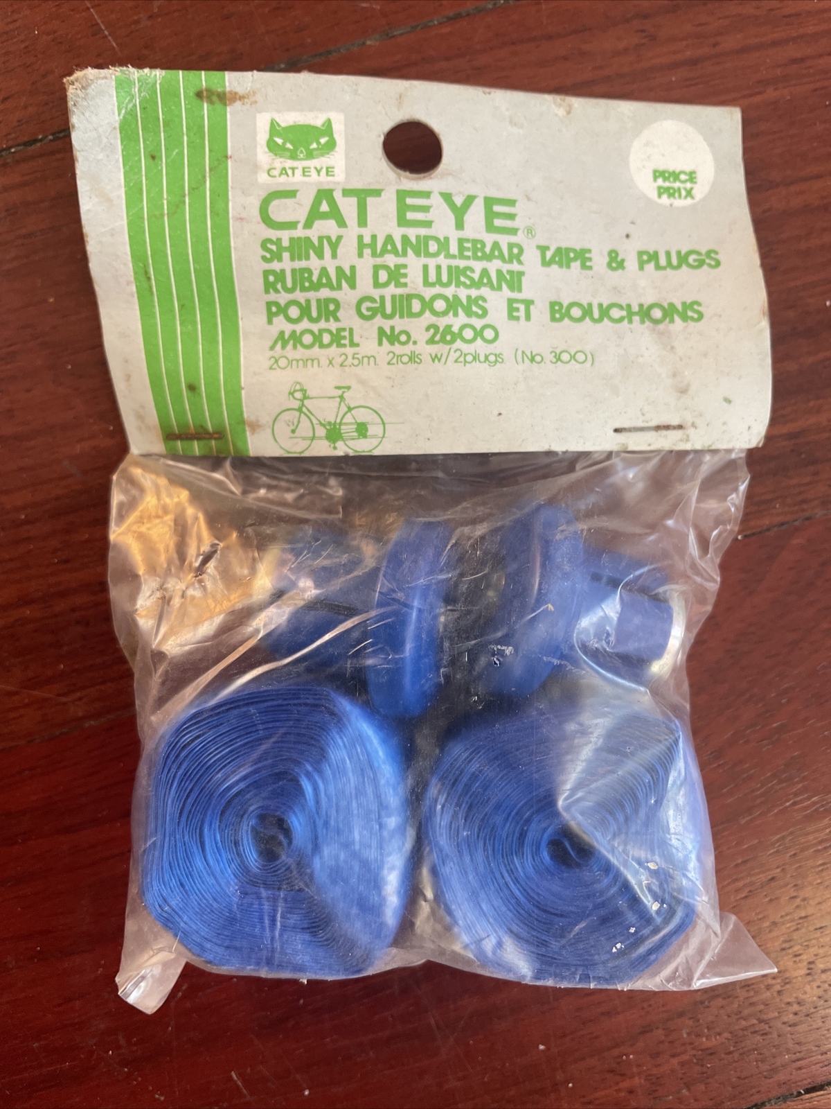 Vtg. CATEYE Handlebar Tape and End-Plugs #2600 Blue, Red, Green or Orange (NJ)