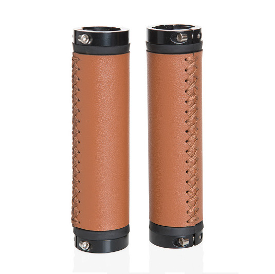 1Pair Bicycle Leather Handlebar Grips Vintage MTB Mountain Bike Handlebar Cover