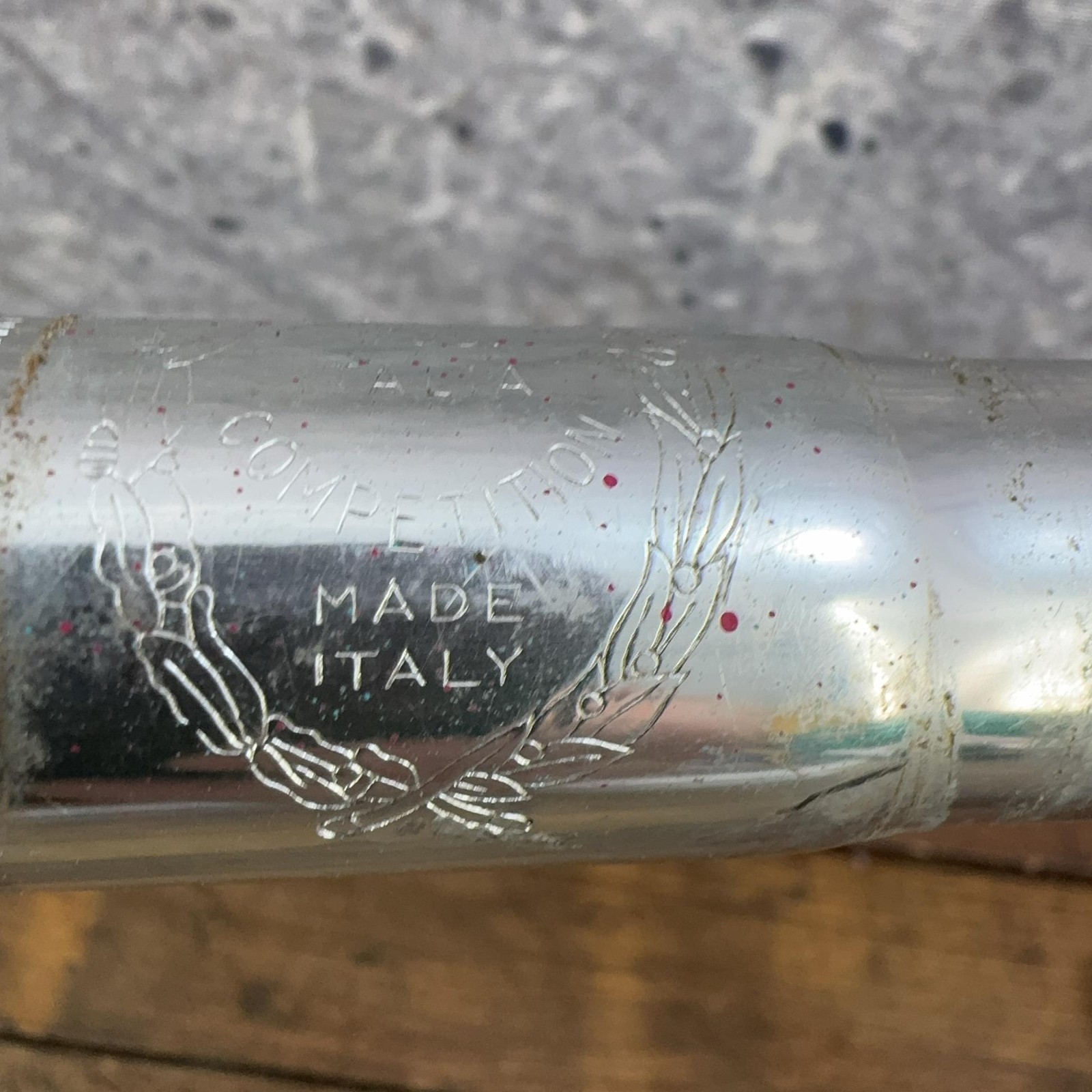 Vintage ITM Competition Drop Handlebar 26.0 Clamp 360 mm Alloy Road Bar Italy