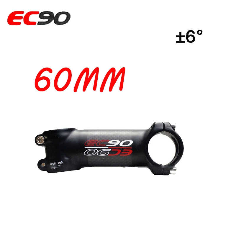 Carbon Fiber 31.8mm MTB Road Bicycle Stem 6/17 Degrees 60-120mm Handlebar Stems