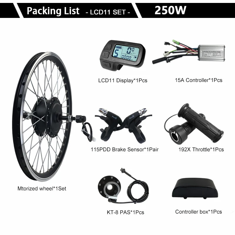 36V 48V 250W Electric Bicycle Brushless Gear Rear Wheel Hub Motor 16-29inch 700C