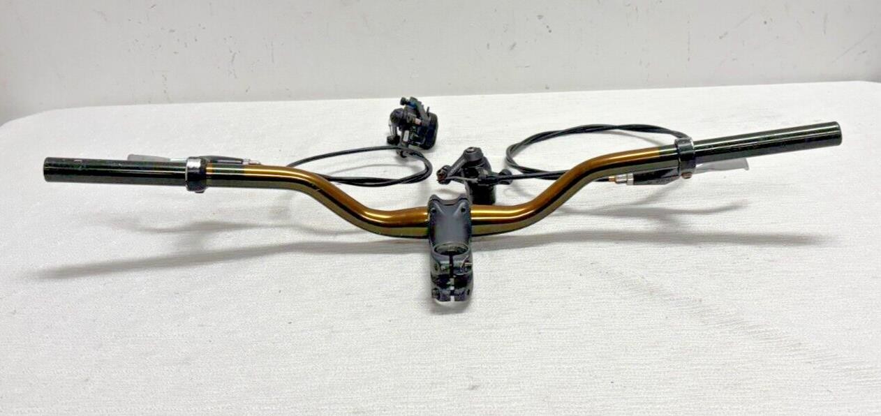 Aluminum 670mm Riser Bar Tektro IO Mechanical Disc Brakes Jamis 85mm Stem